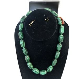 * MALACHITE * NECKLACE 18” * Ships From The USA, Crystals, Crystal Necklace NWT